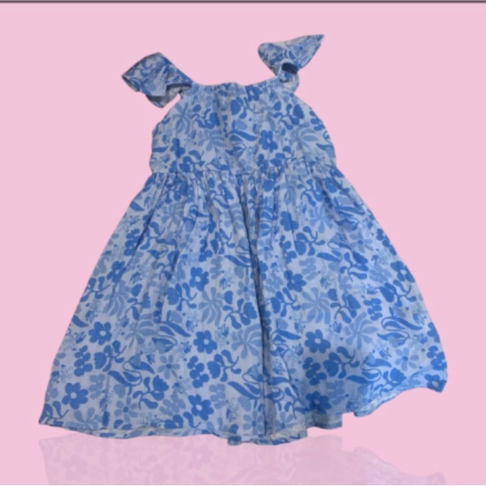 Buy one get one50% off 
Chic Blue Floral Kids Dress